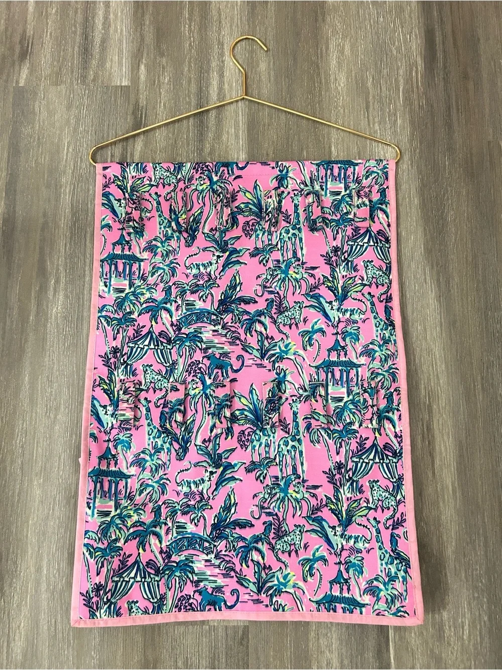 Lilly Pulitzer hanging “Out of office” organizer for jewelry or cosmetics